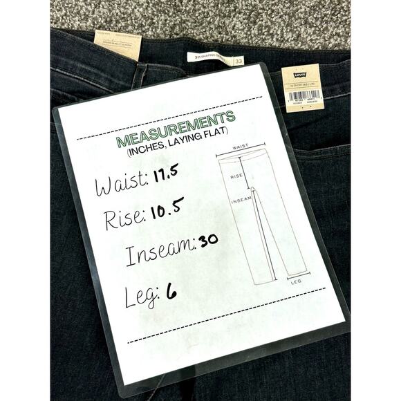 New Levi's Women's Mid-Rise Tummy Slim 311 Shaping Skinny Jeans Size 16 Short - Picture 7 of 11
